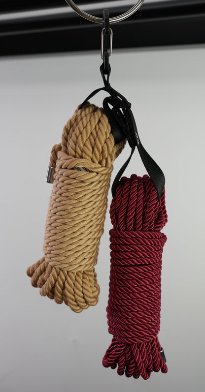 Snap-On Hanger Clips – Shibari Rope & Accessory Loops with Carabiner