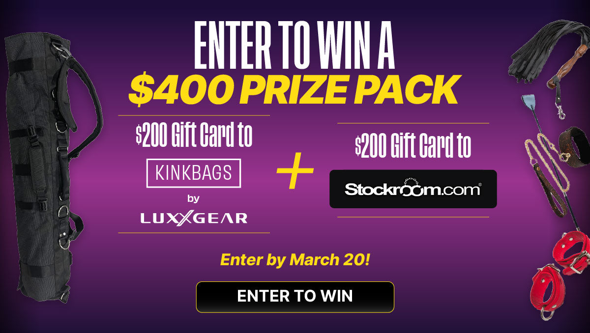 Enter to win a $400 prize pack: $200 gift card to KINKBAGS by LUXXGEAR plus $200 gift card to Stockroom.com. Enter by March 20.